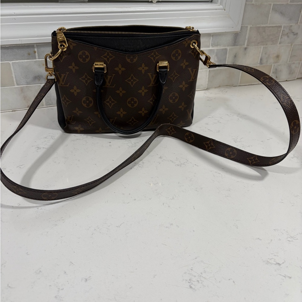 Louis Vuitton Monogram Crossbody Bag in Brown and Gold